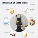 Kitchen Cooking Apron, Waterproof & Anti-Oil Polyester Kitchen Apron, Restaurant Apron for Chef Cooking - Image 3