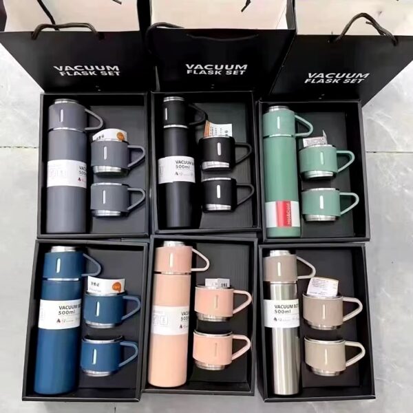 Vacuum Flask Set (500ml) ভ্যাকুয়াম ফ্লাক্স সেট - Image 3