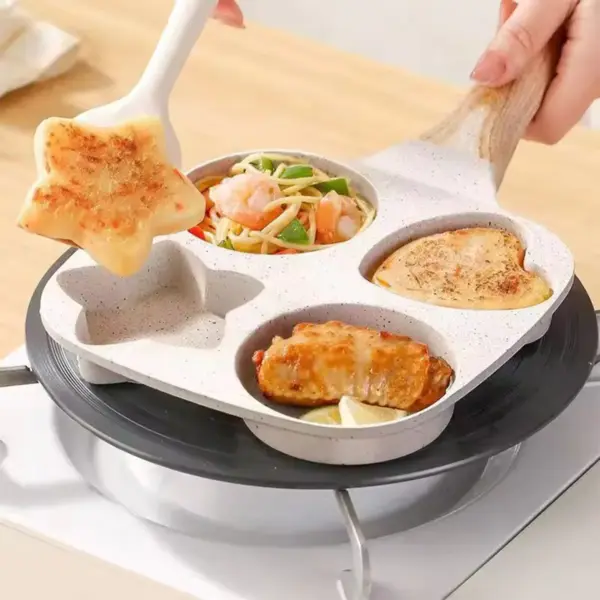 Breakfast Frying Pan, Nonstick Egg Frying Pan, 4-in-1 Nonstick Pan, Cooking Fry Pan for Breakfast - Image 5