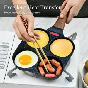 Breakfast Frying Pan, Nonstick Egg Frying Pan, 4-in-1 Nonstick Pan, Cooking Fry Pan for Breakfast