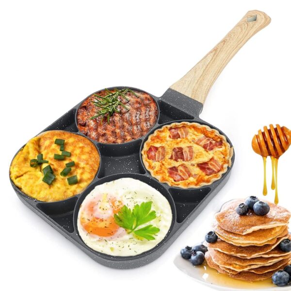 Breakfast Frying Pan, Nonstick Egg Frying Pan, 4-in-1 Nonstick Pan, Cooking Fry Pan for Breakfast - Image 2