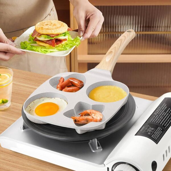 Breakfast Frying Pan, Nonstick Egg Frying Pan, 4-in-1 Nonstick Pan, Cooking Fry Pan for Breakfast - Image 4