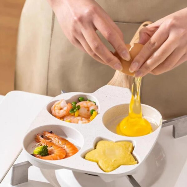 Breakfast Frying Pan, Nonstick Egg Frying Pan, 4-in-1 Nonstick Pan, Cooking Fry Pan for Breakfast - Image 2