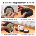 Long Handle Stainless Steel Wire Dishwashing Cleaning Brush - Image 2