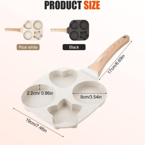 Breakfast Frying Pan, Nonstick Egg Frying Pan, 4-in-1 Nonstick Pan, Cooking Fry Pan for Breakfast - Image 3