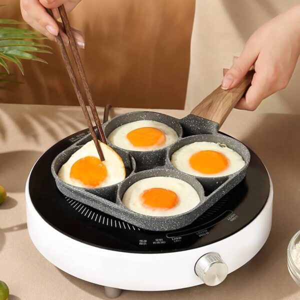 Breakfast Frying Pan, Nonstick Egg Frying Pan, 4-in-1 Nonstick Pan, Cooking Fry Pan for Breakfast - Image 3