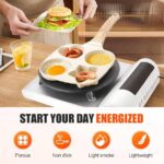 Breakfast Frying Pan, Nonstick Egg Frying Pan, 4-in-1 Nonstick Pan, Cooking Fry Pan for Breakfast