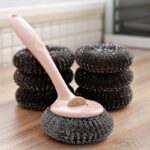 Long Handle Stainless Steel Wire Dishwashing Cleaning Brush - Image 5