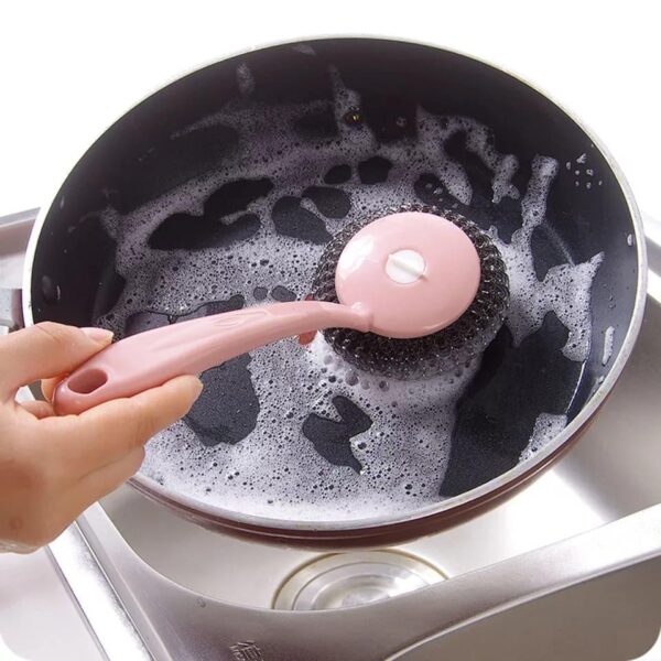 Long Handle Stainless Steel Wire Dishwashing Cleaning Brush - Image 6